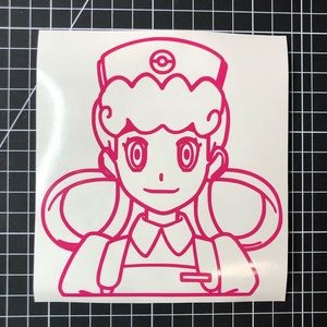 Nurse Joy Pokémon Center Lady Decal Sticker Peeker